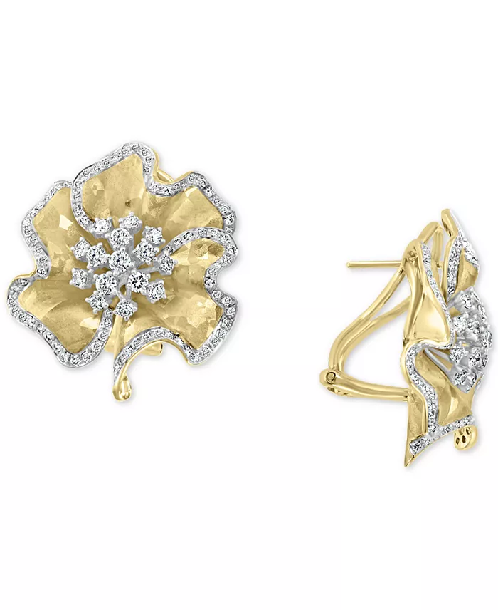 EFFY® Diamond Flower Stud Earrings (1-5/8 ct. t.w.) in 14k Gold